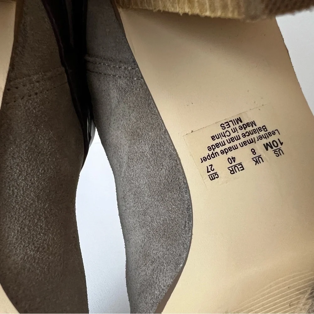 Carlos By Carlos Santana Miles Chunky Heel Leather Ankle Boots Size 10